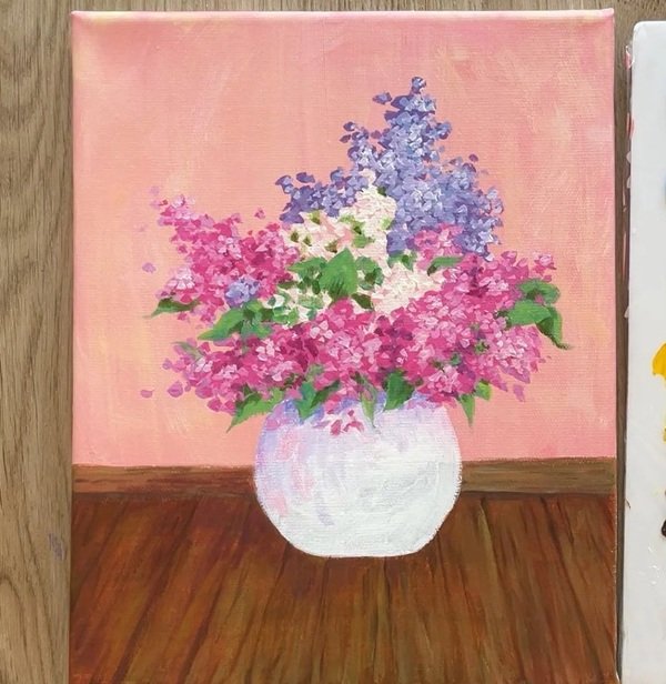 How to draw a flower vase with flowers 2