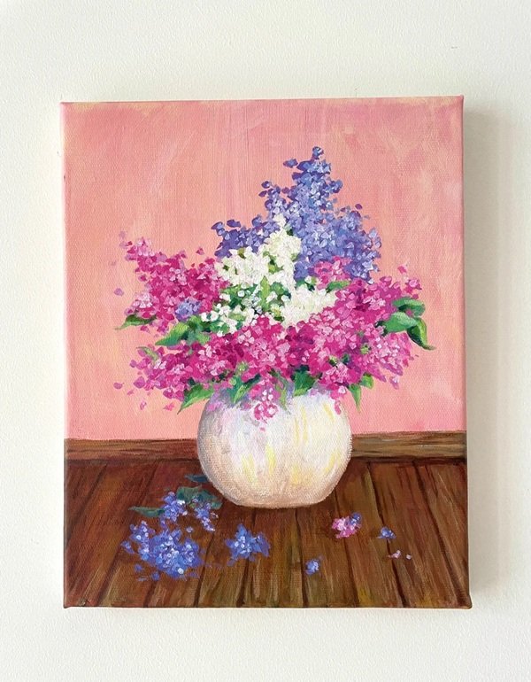 How to draw a flower vase with flowers 3