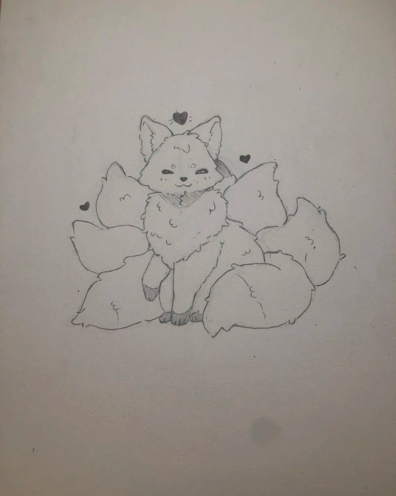How to draw a fox easy 10