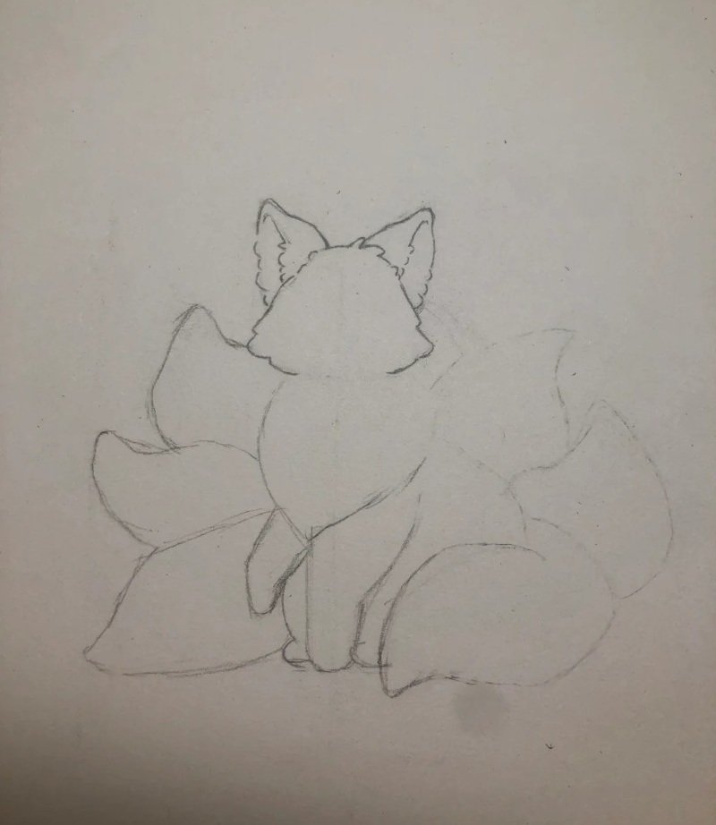 How to draw a fox easy 4