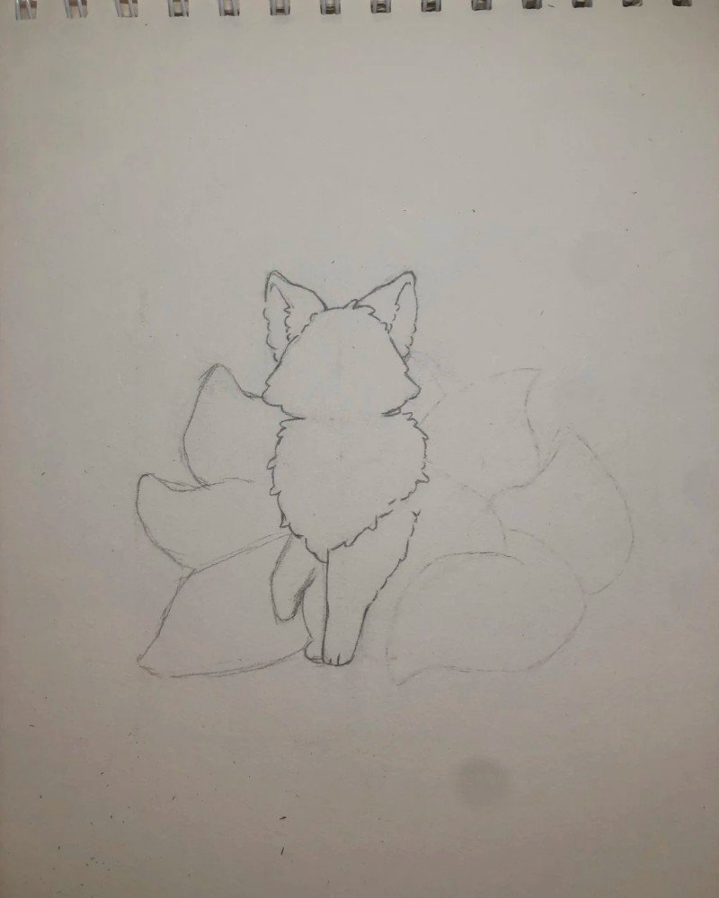 How to draw a fox easy 6