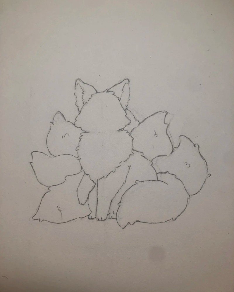 How to draw a fox easy 8