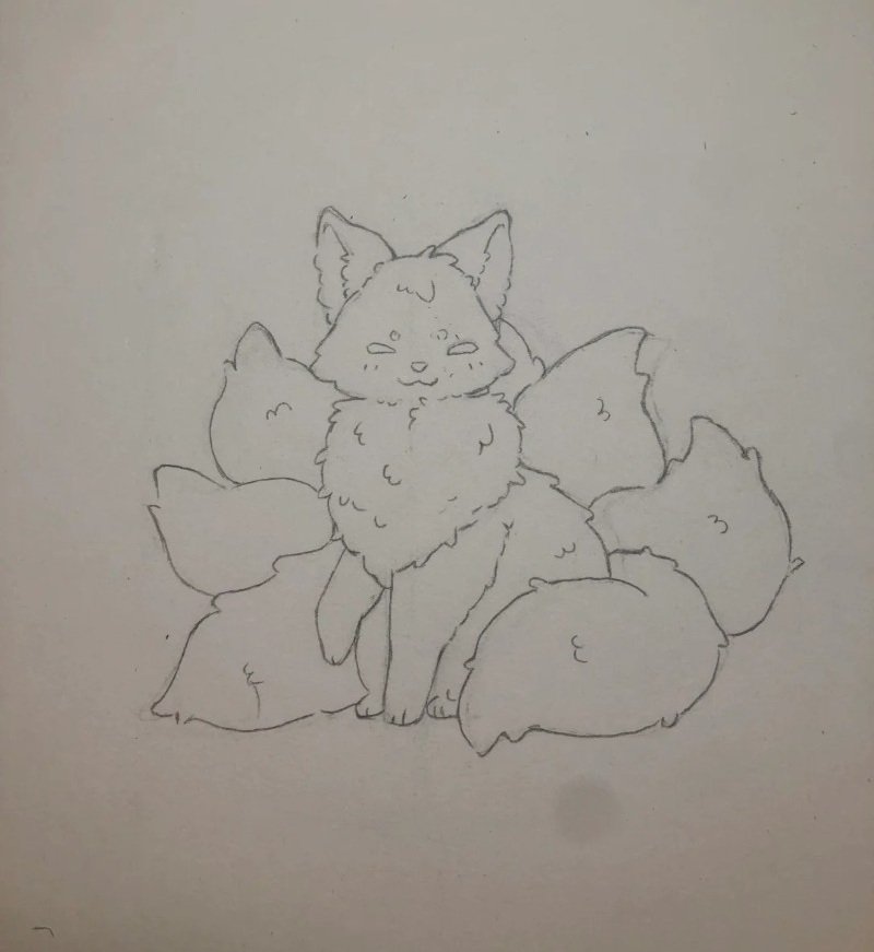 How to draw a fox easy 9