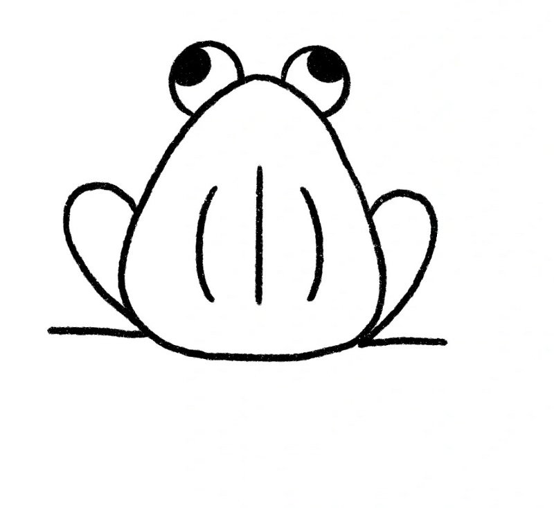 How to draw a frog easy for kids 5