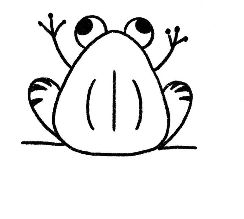 How to draw a frog easy for kids 6