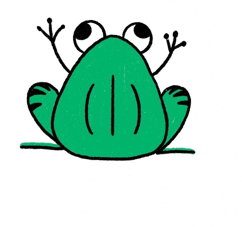 How to draw a frog easy for kids