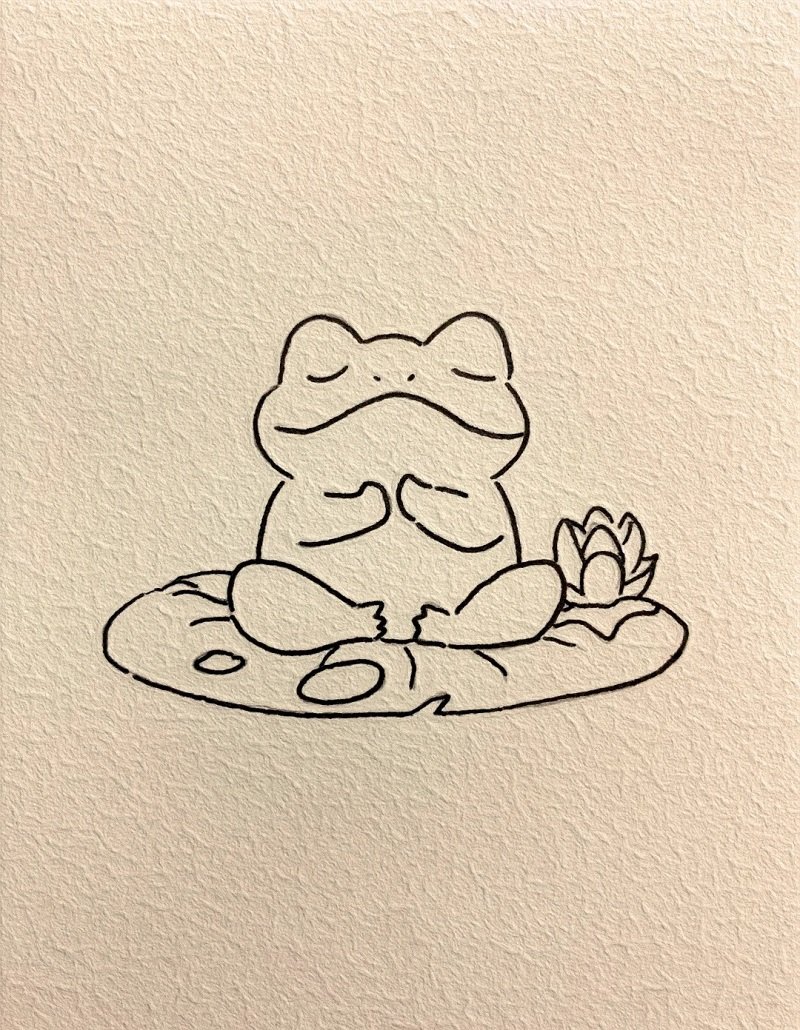 How to draw a frog step by step 4