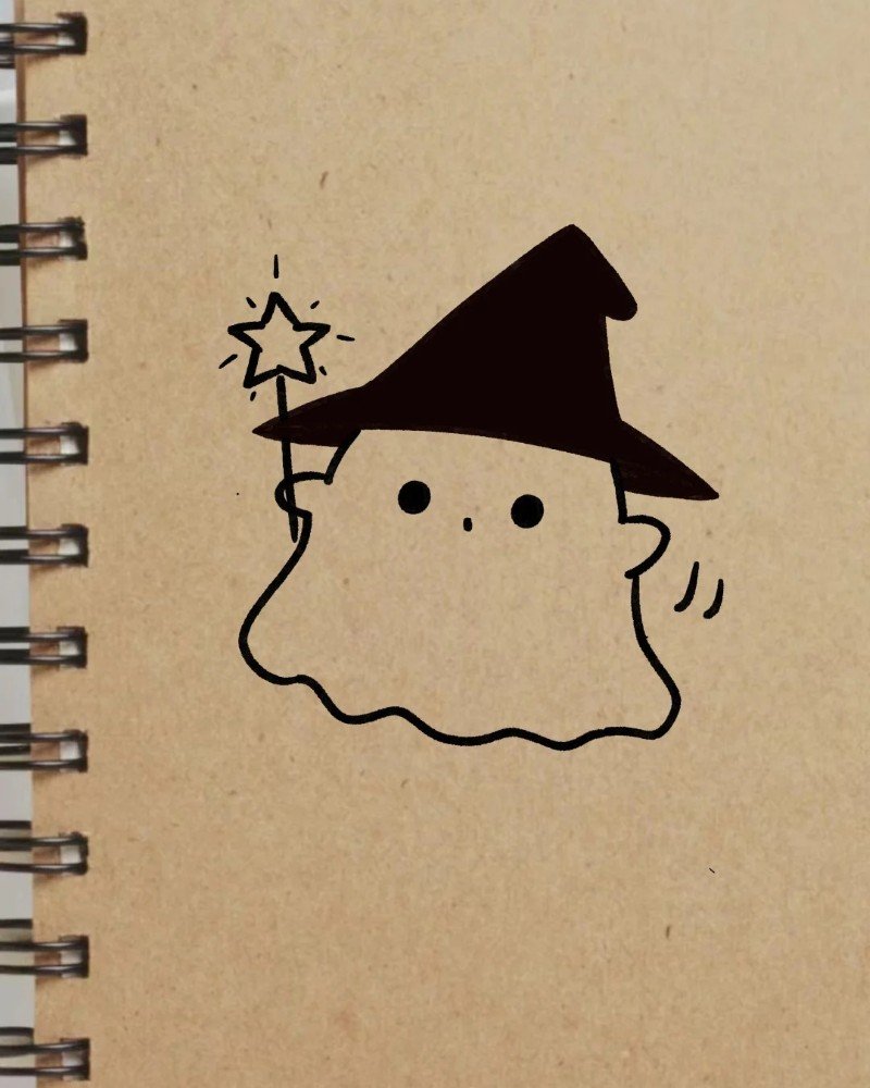 How to draw a ghost 4