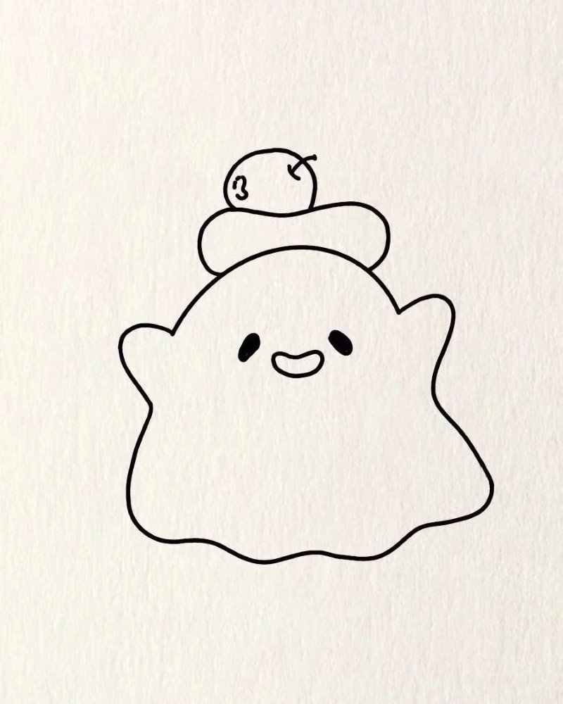 How to draw a ghost easy 4