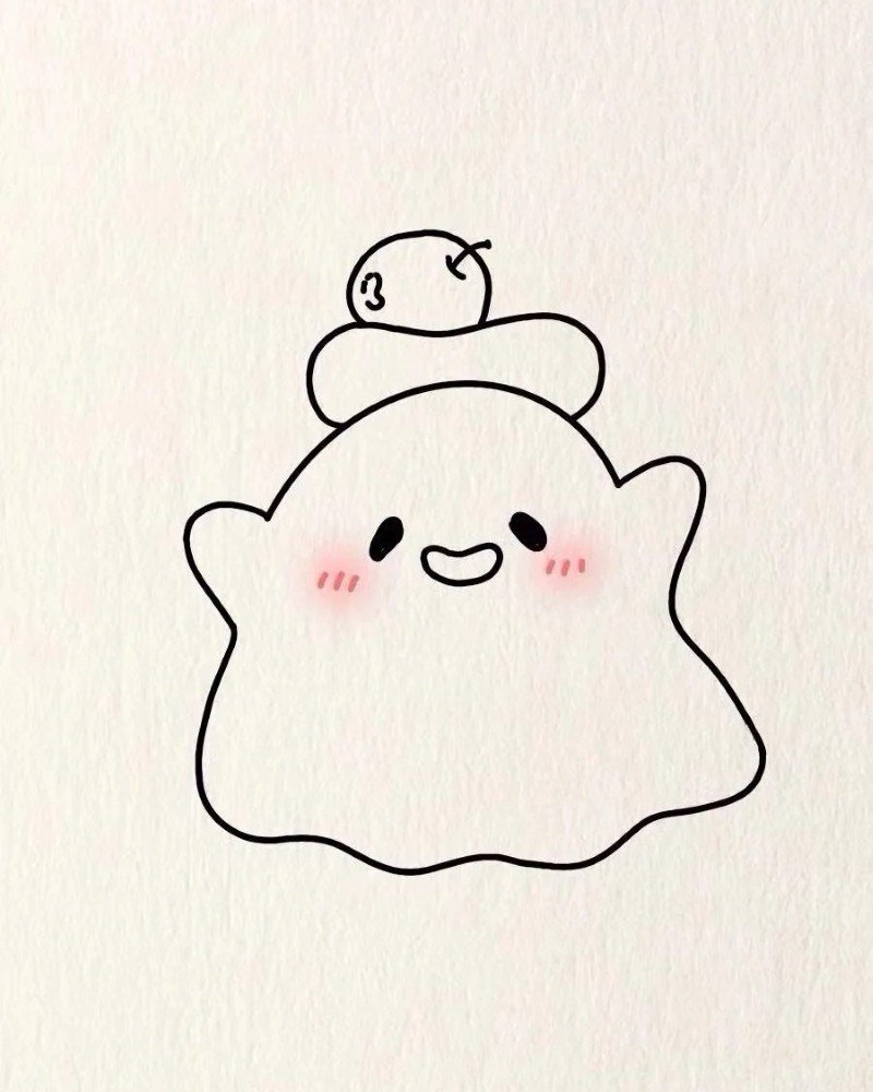 How to draw a ghost easy