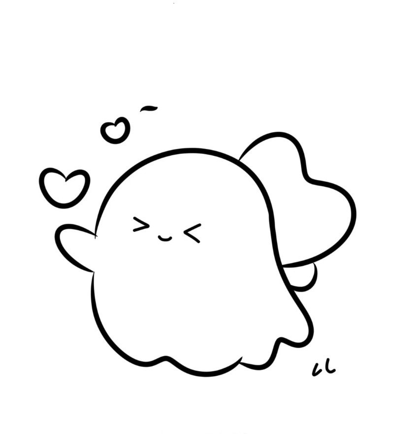 How to draw a ghost step by step 5