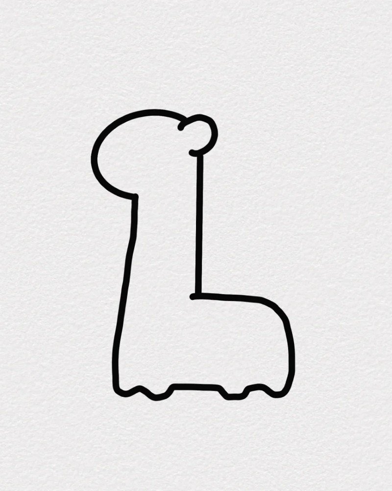How to draw a giraffe easy 2