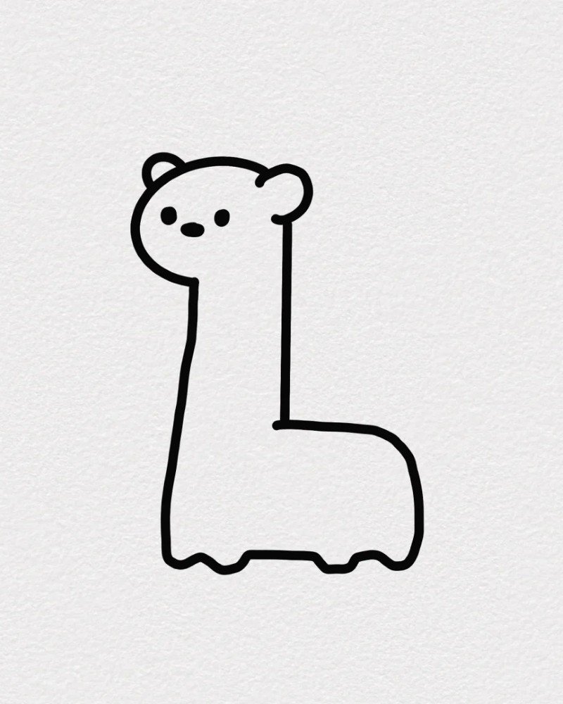 How to draw a giraffe easy 3