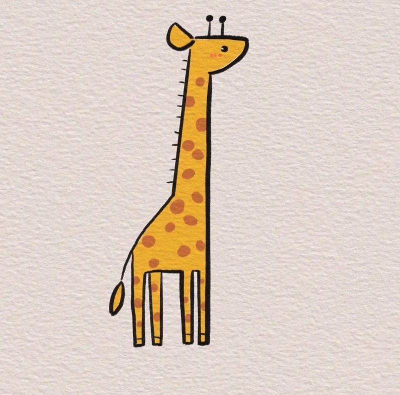 How to draw a giraffe step by step