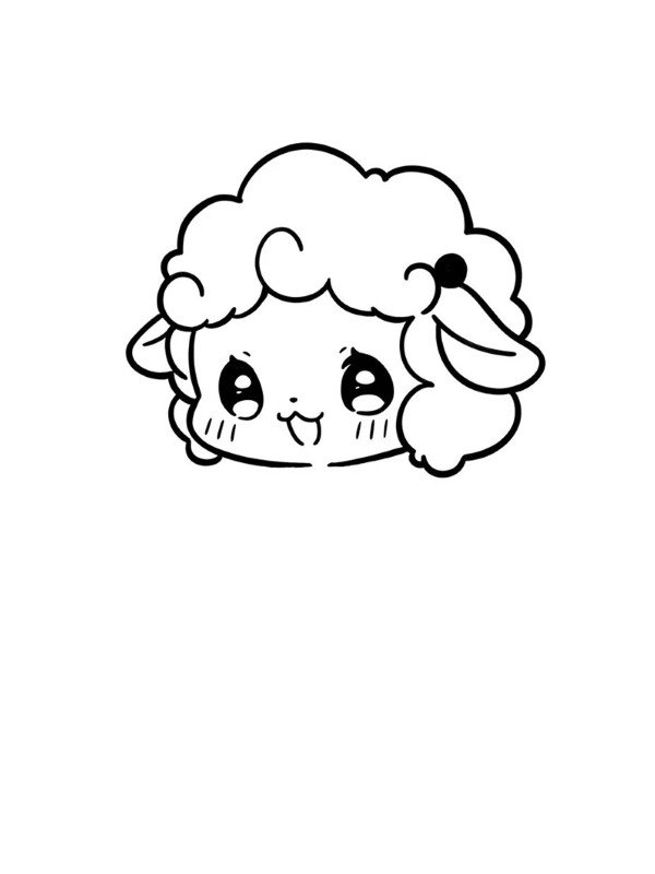 How to draw a goat cute 3