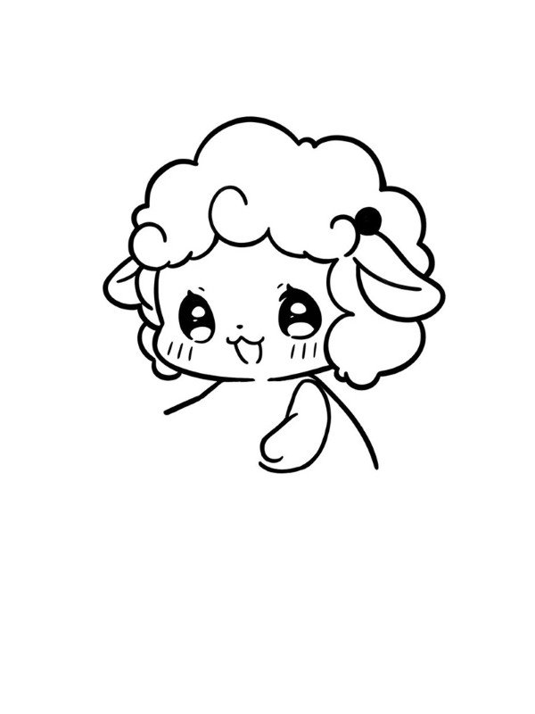 How to draw a goat cute 4