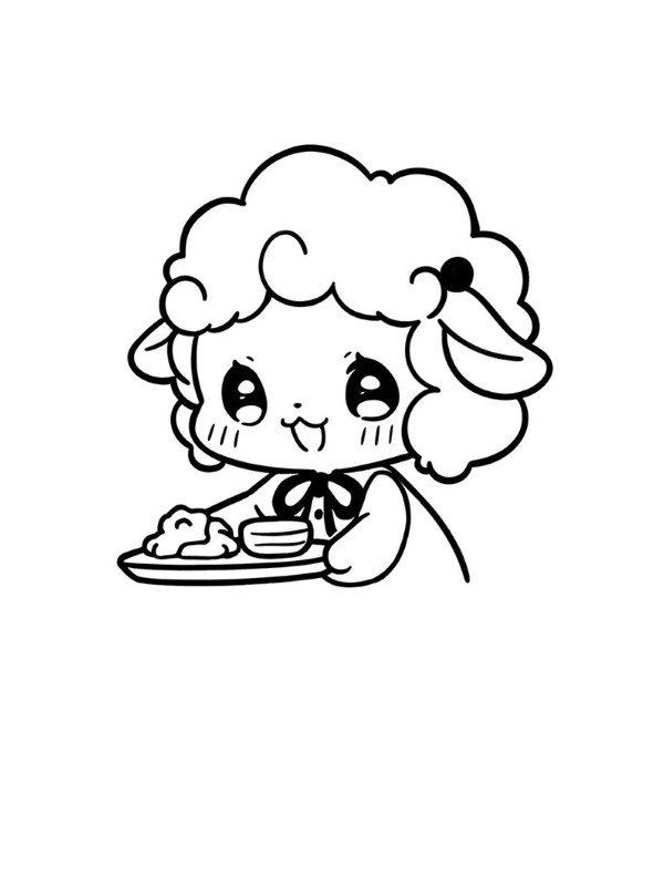 How to draw a goat cute 6