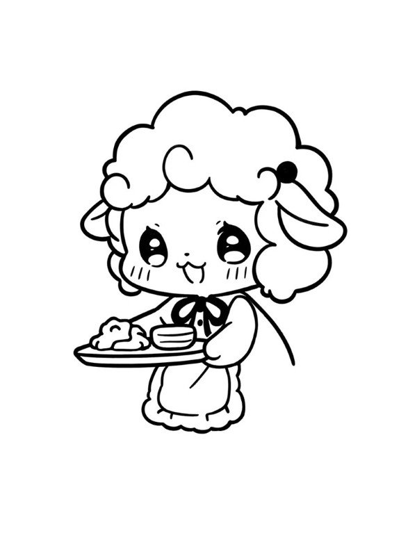 How to draw a goat cute 7