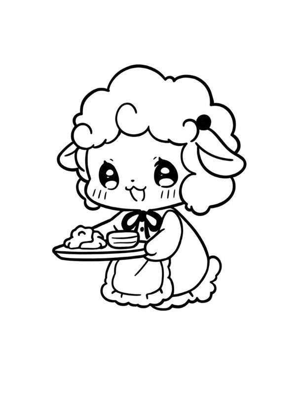 How to draw a goat cute 8
