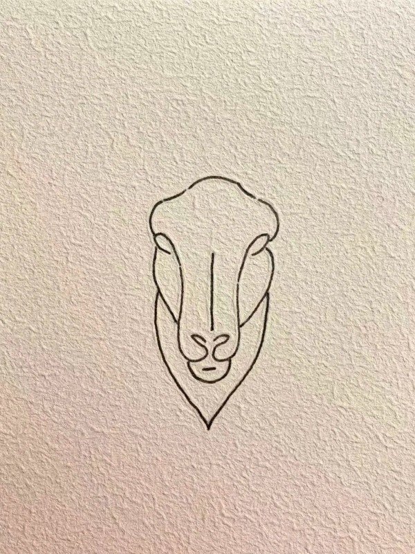 How to draw a goat step by step 4