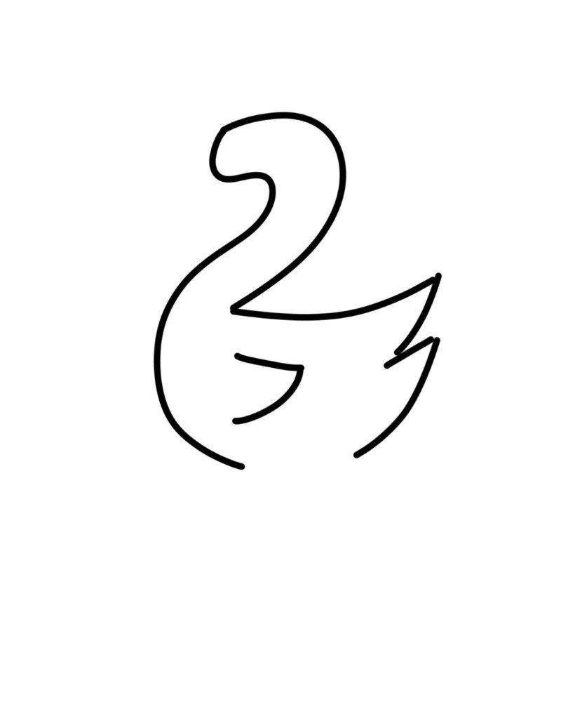 How to draw a goose 4
