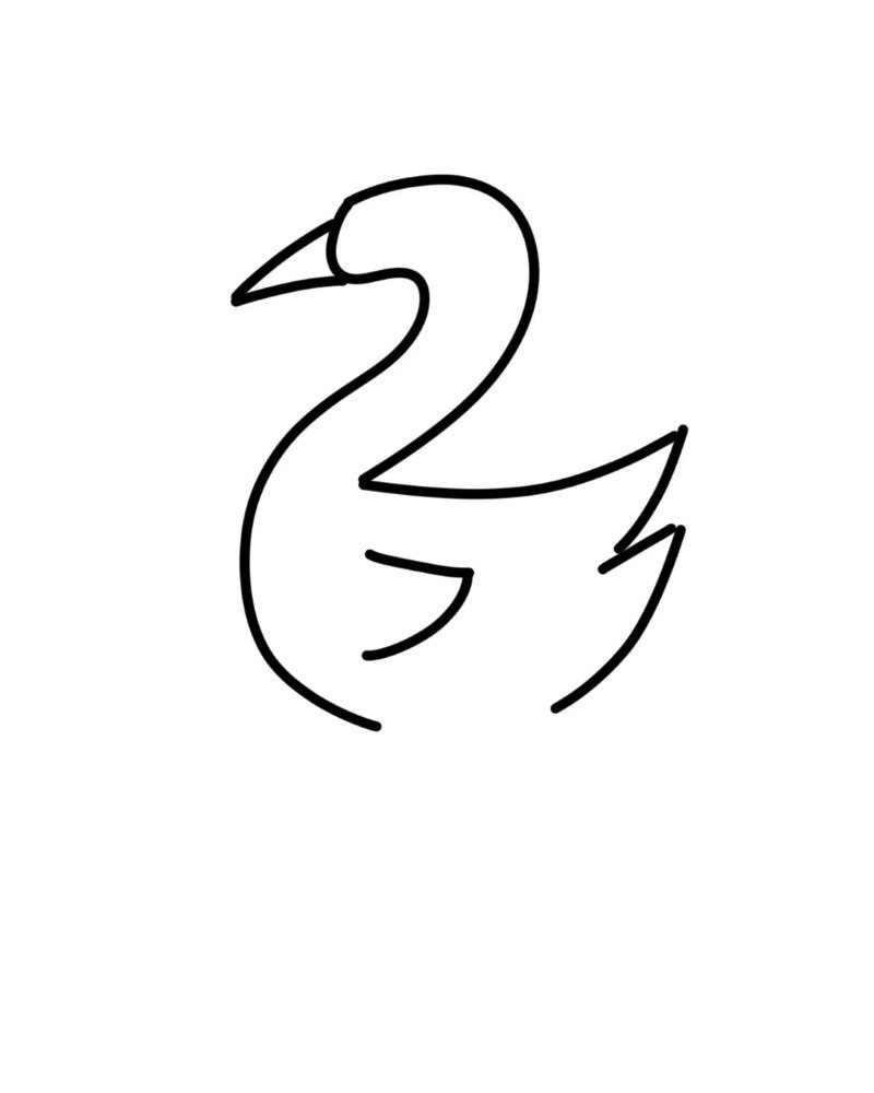 How to draw a goose 5