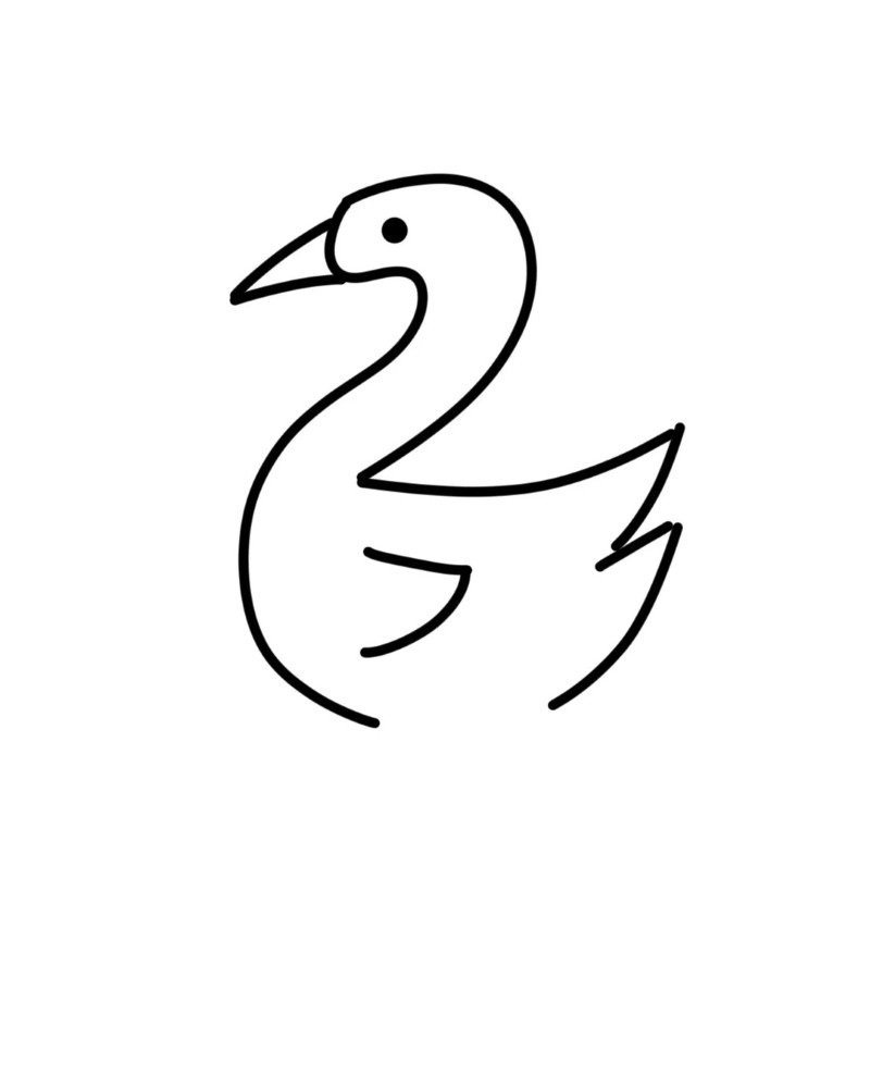 How to draw a goose 6