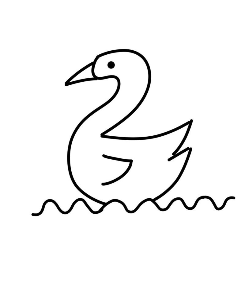 How to draw a goose 7