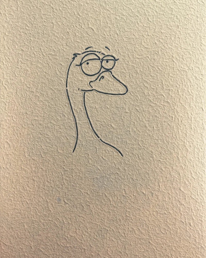 How to draw a goose cute 3