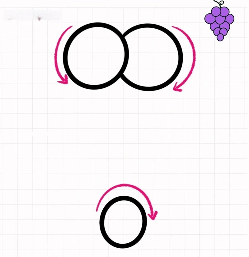 How to draw grapes 1