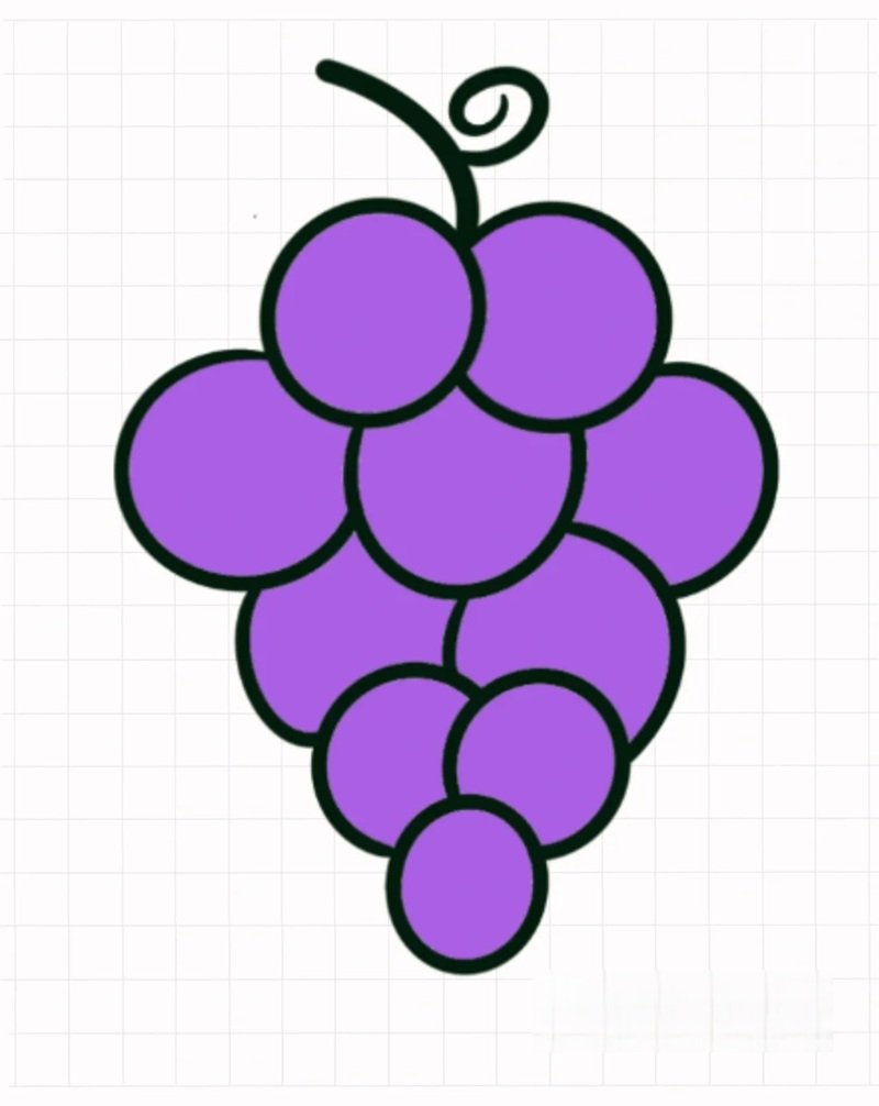 How to draw grapes