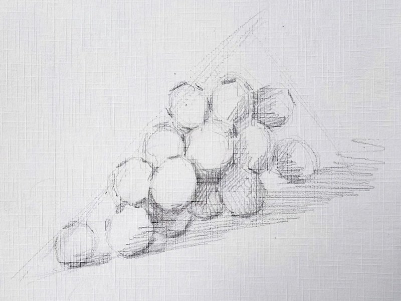 How to draw a grapes 1