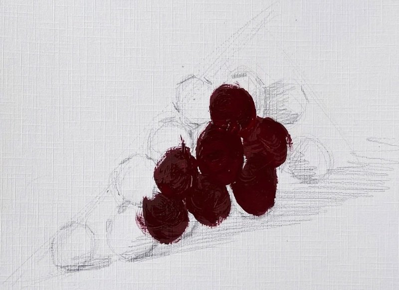 How to draw a grapes 2