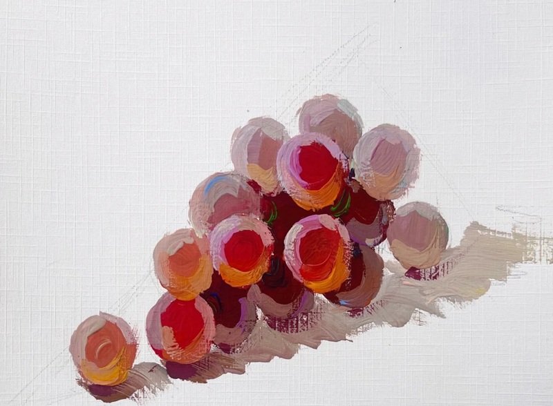 How to draw a grapes 7