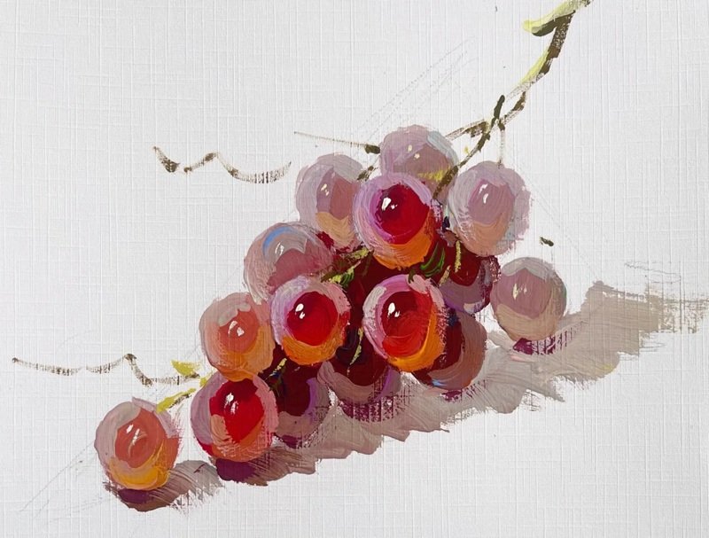 How to draw a grapes