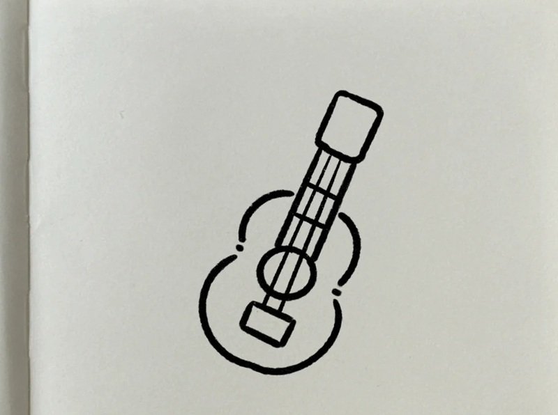 How to draw a guitar easy 7
