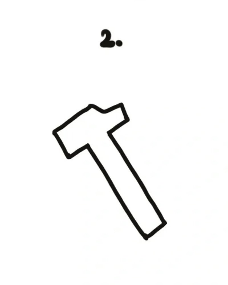 How to draw a hammer 2