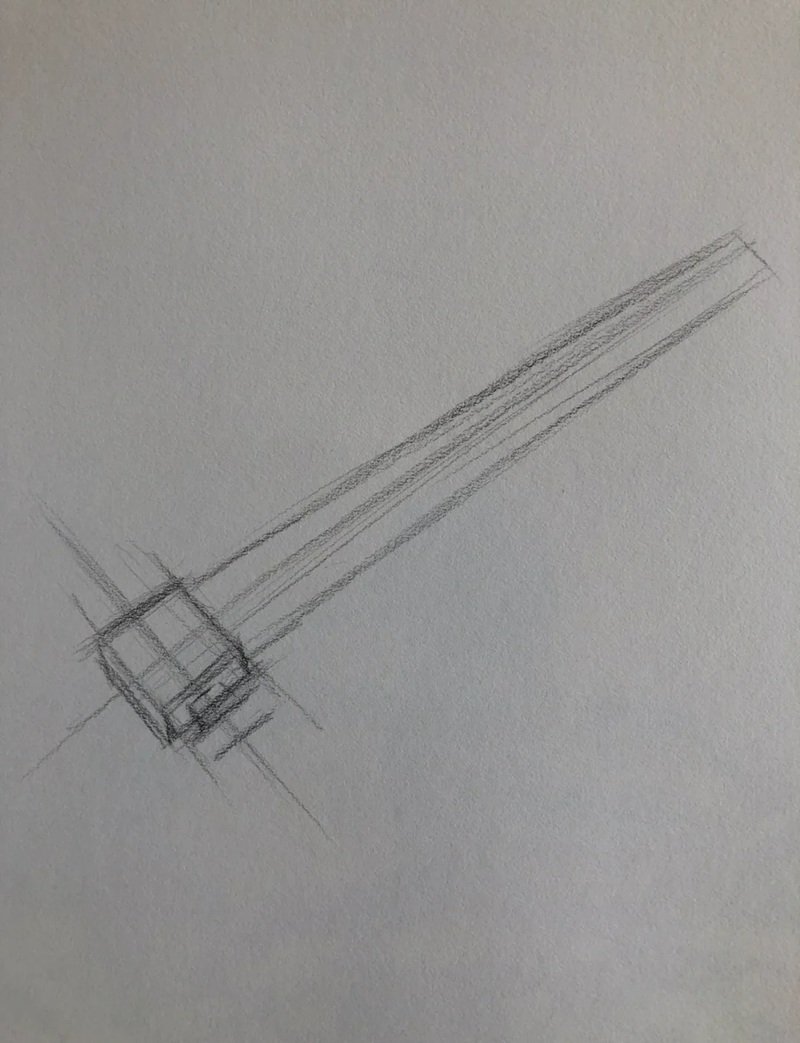 How to draw a hammer step by step 3