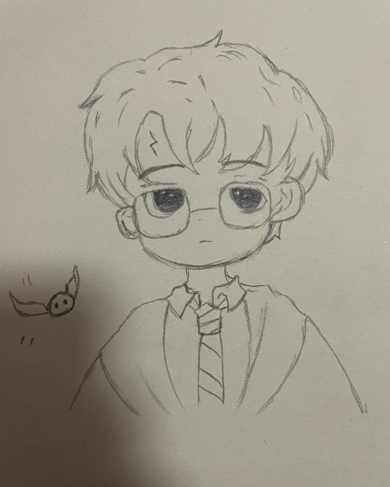 How to draw a Harry Potter