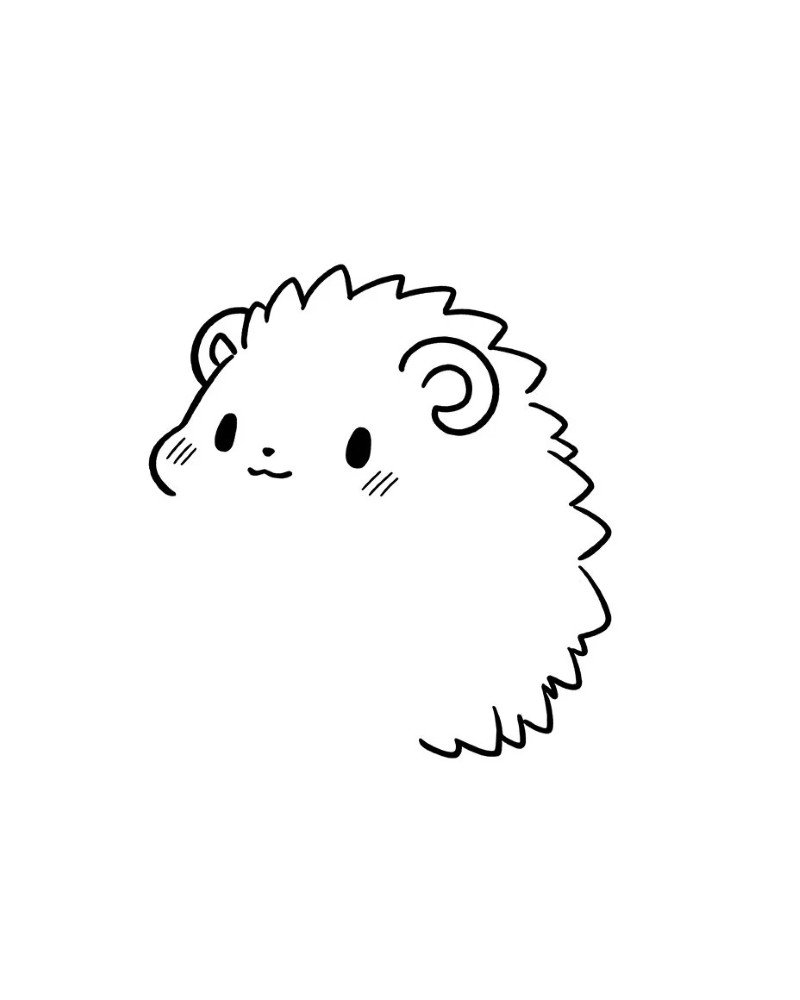How to draw a Hedgehog cute 2