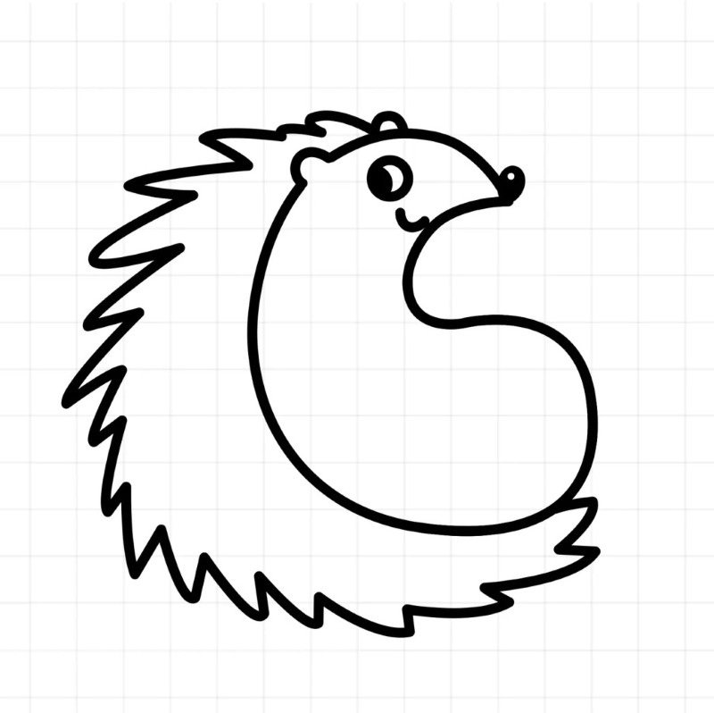 How to draw a Hedgehog s 4tep by step