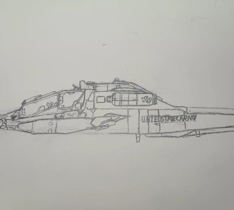 How to draw a helicopter 6