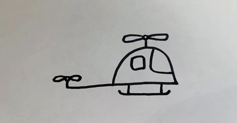 How to draw a helicopter easy 6