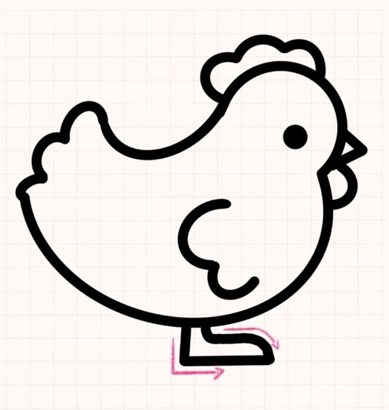How to draw a hen 6