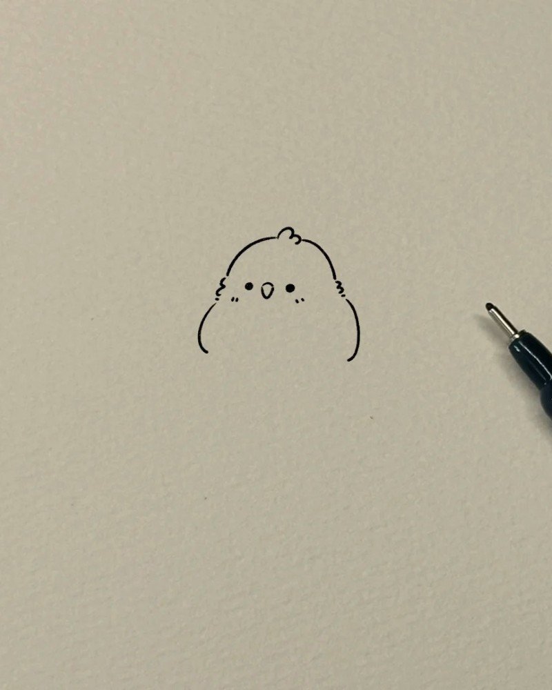How to draw a hen cute 4