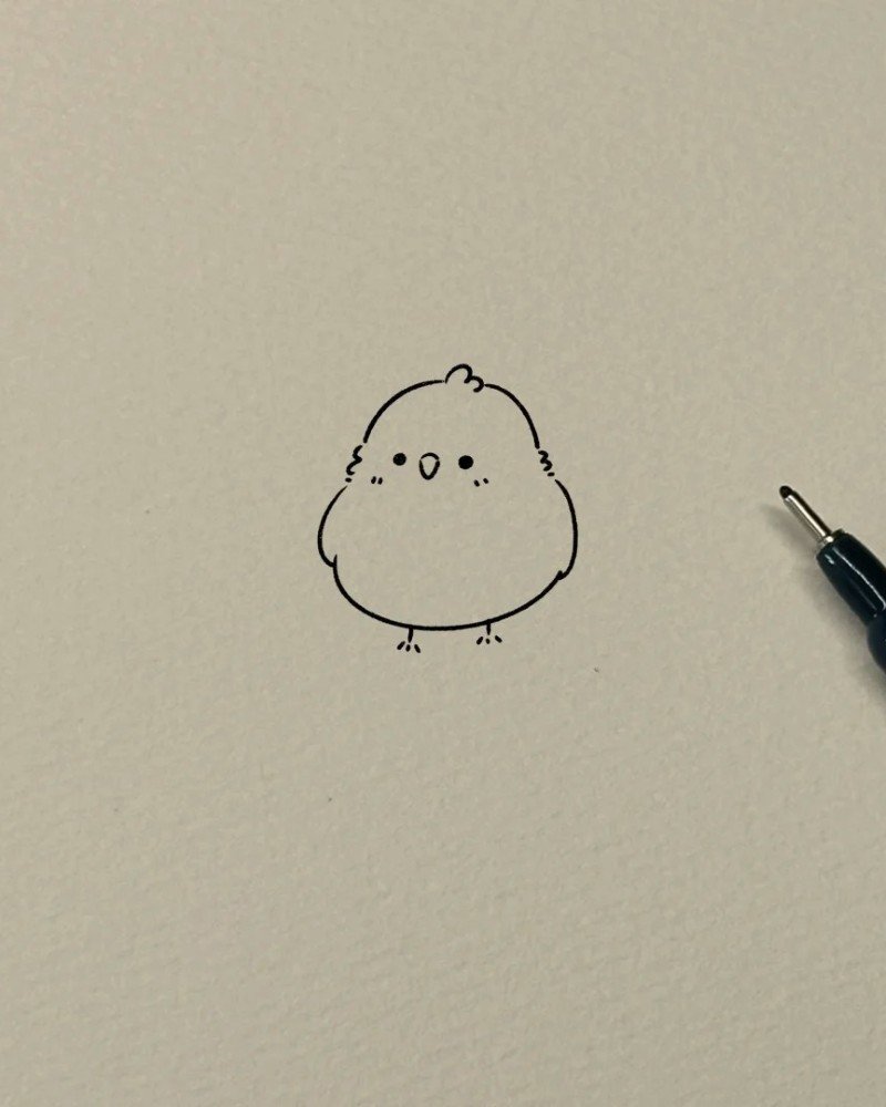 How to draw a hen cute