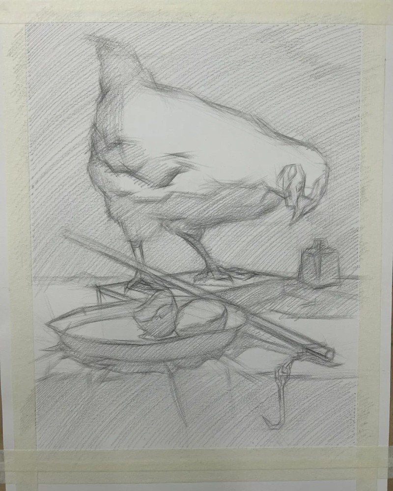 How to draw a hen easy 2