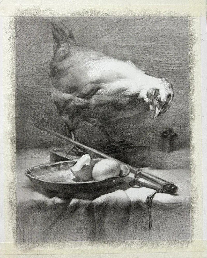 How to draw a hen easy 4