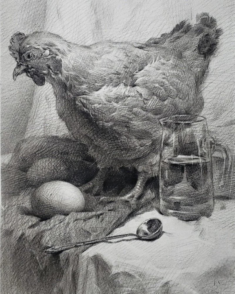 How to draw a hen easy step by step