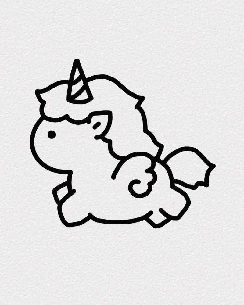 How to draw a horse cute 6